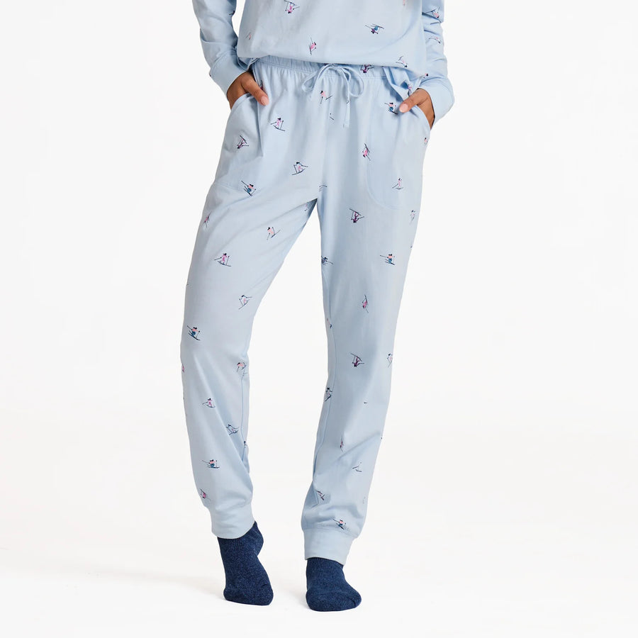 Life is Good Women's Ski Ya Later Pattern Snuggle Up Sleep Jogger