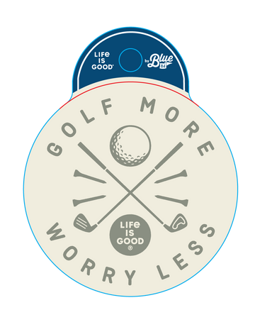 Life is Good Golf More Worry Less Sticker