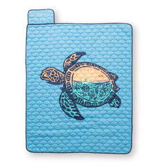 Life is Good Sunset Turtle Outdoor Blanket
