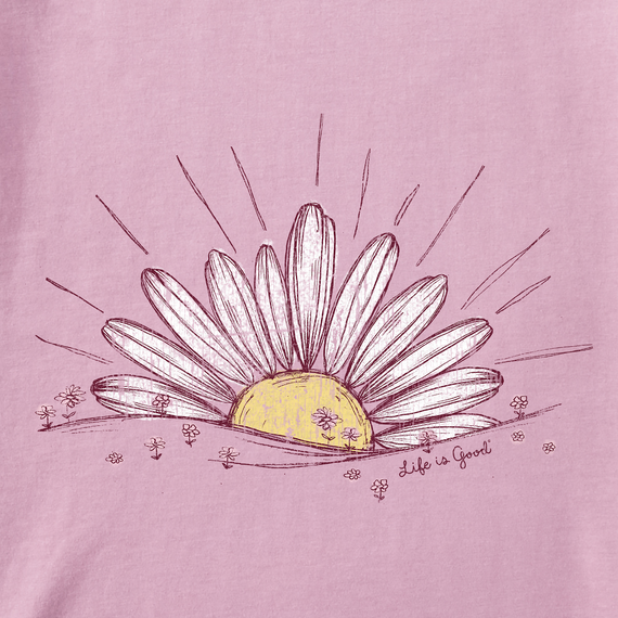 Life is Good Women's Dreamy Sunrise Daisy Crusher Vee