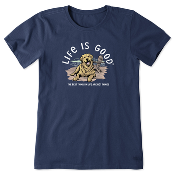 Life is Good Women's Best Things Golden Dock Crusher Tee