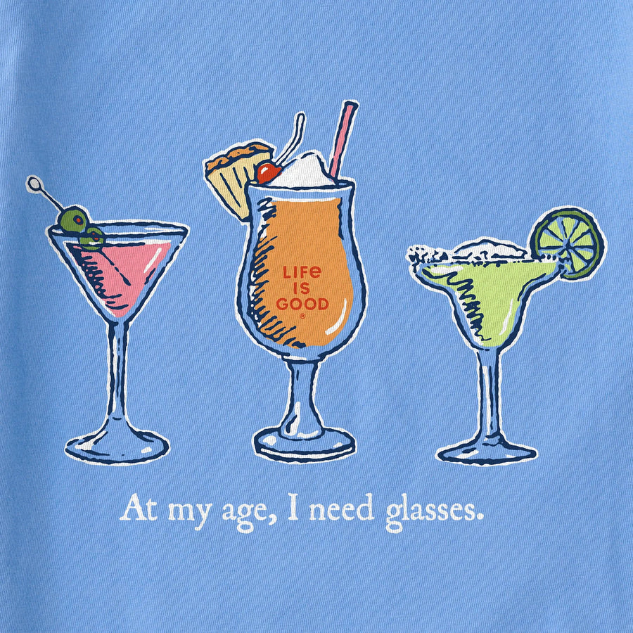 Life is Good Women's I Need Glasses Cocktails Crusher Lite Tee