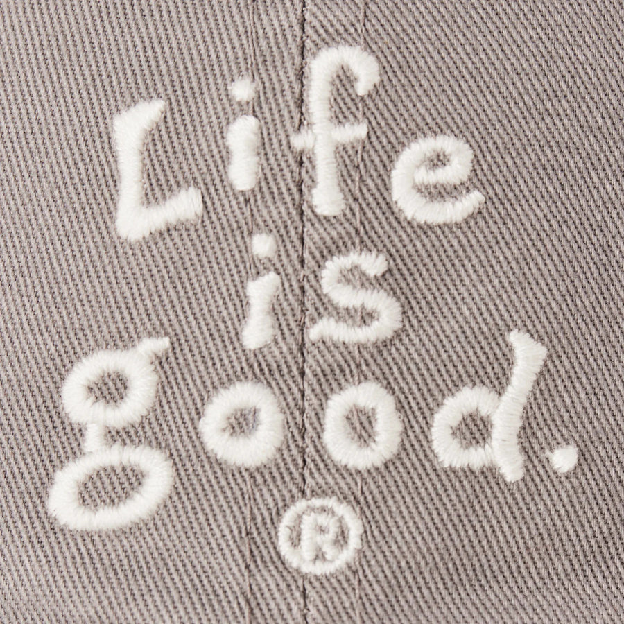 Life is Good Vintage Wordmark Stacked Chill Cap