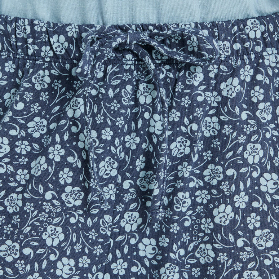 Life is Godo Women's Floral Paw Pattern Snuggle Up Sleep Pant