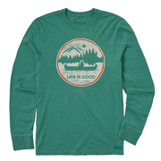 Life is Good Men's Canoe Coin Long Sleeve Crusher Tee