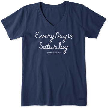 Life is Good Women's Every Day is Saturday Script Crusher Vee