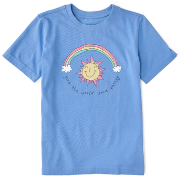 Life is Good Kids Sun and Rainbow Good Energy Crusher Tee