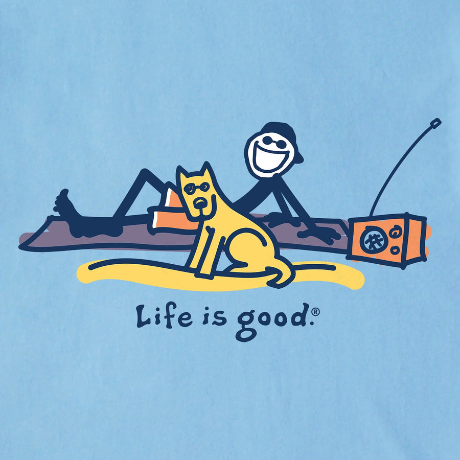 Life is Good Men's Jake and Rocket Beach Day Crusher Tee