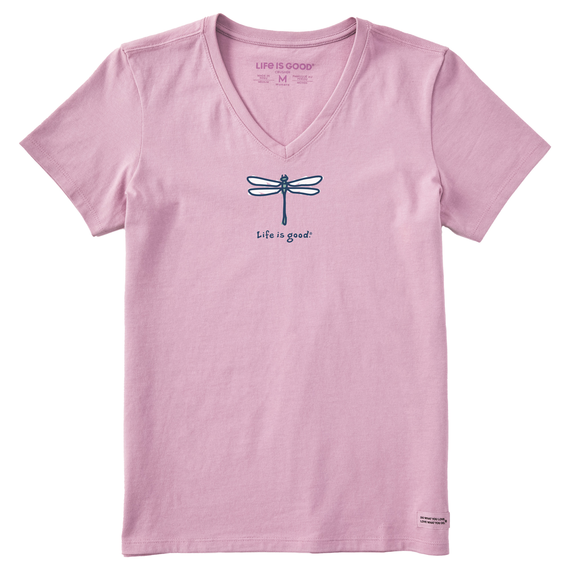 Life is Good Women's Dragonfly Crusher Vee