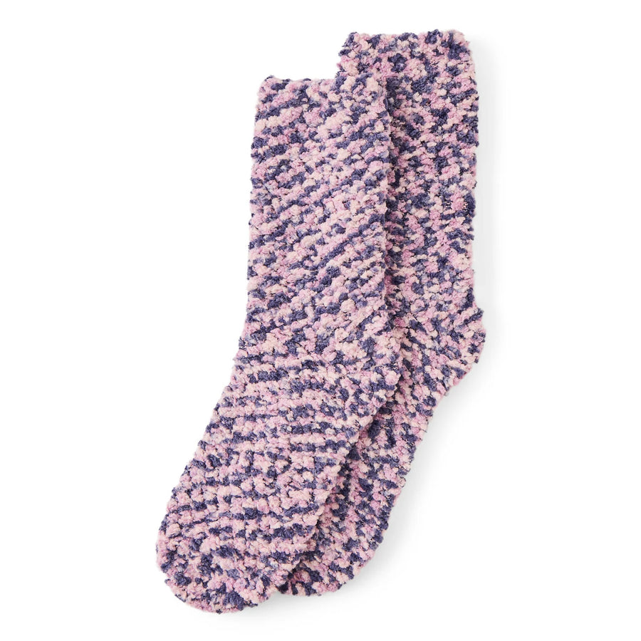 Life is Good Violet Purple Pom Pom Sock