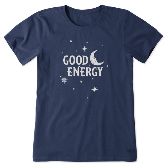 Life is Good Women's Wordsmith Good Energy Moon & Stars Crusher Tee