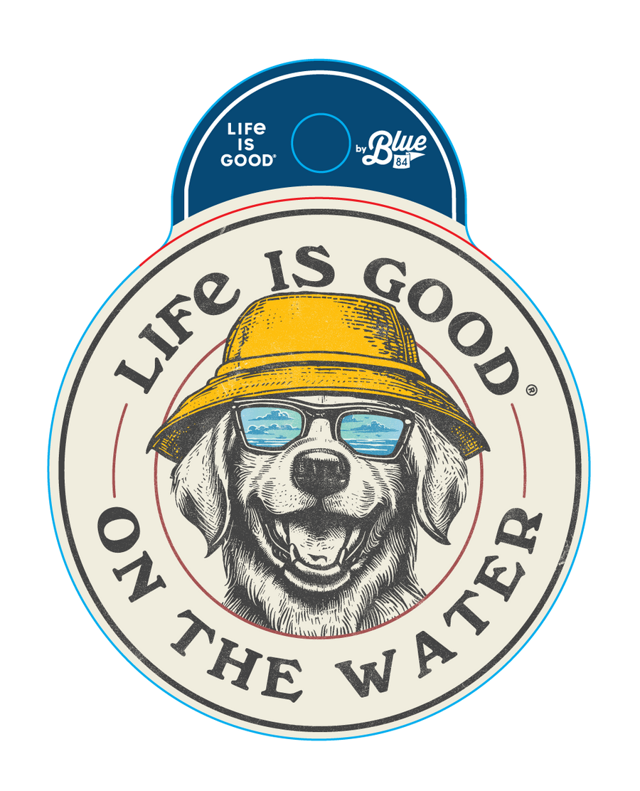 Life is Good On The Water Golden Sticker