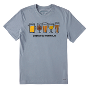 Life is Good Men's Diversified Portfolio Beer Glass Crusher Tee