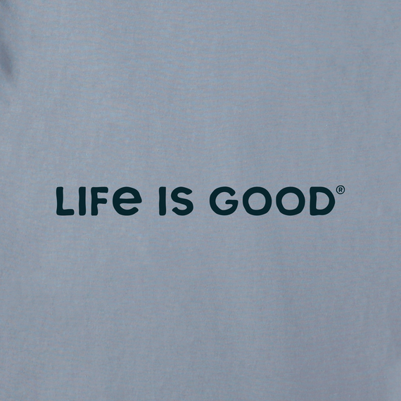 Life is Good Men's LIG Tonal Wordmark Horizontal Long Sleeve Crusher Tee