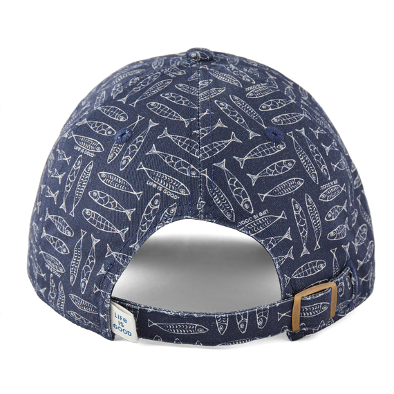 Life is Good Linear Fish Pattern Chill Cap