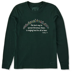 Life is Good Women's Christmas Cheer Grinch Long Sleeve Crusher Tee