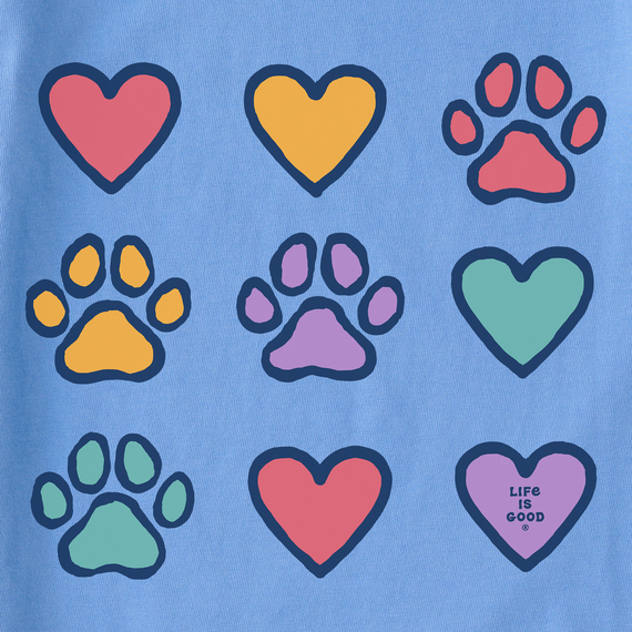 Life is Good Women's Hearts & Paws Crusher Tee
