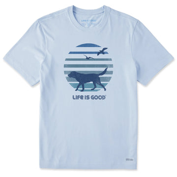 Life is Good Men's 70's Retro Dog Beach Walk Crusher Tee