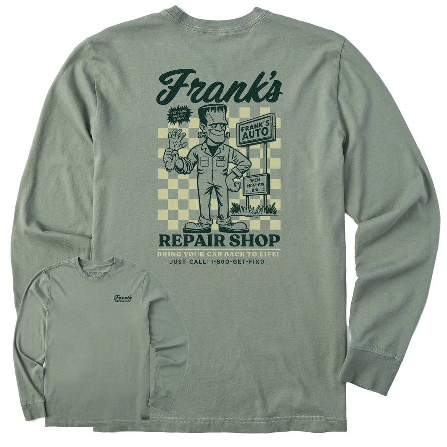 Life is Good Men's Frank's Repair Shop Long Sleeve Crusher Tee