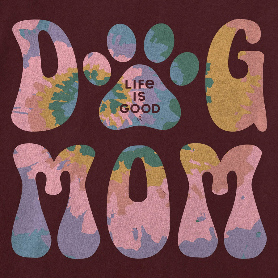 Life is Good Women's Tie Dye Dog Mom Crusher Vee