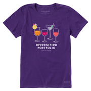 Life is Good Women's Diversified Portfolio Cocktails Crusher Tee