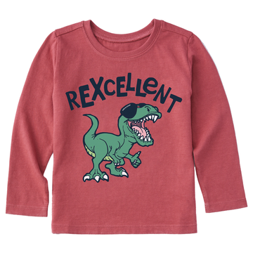 Life is Good Toddler Rexcellent Long Sleeve Crusher Tee