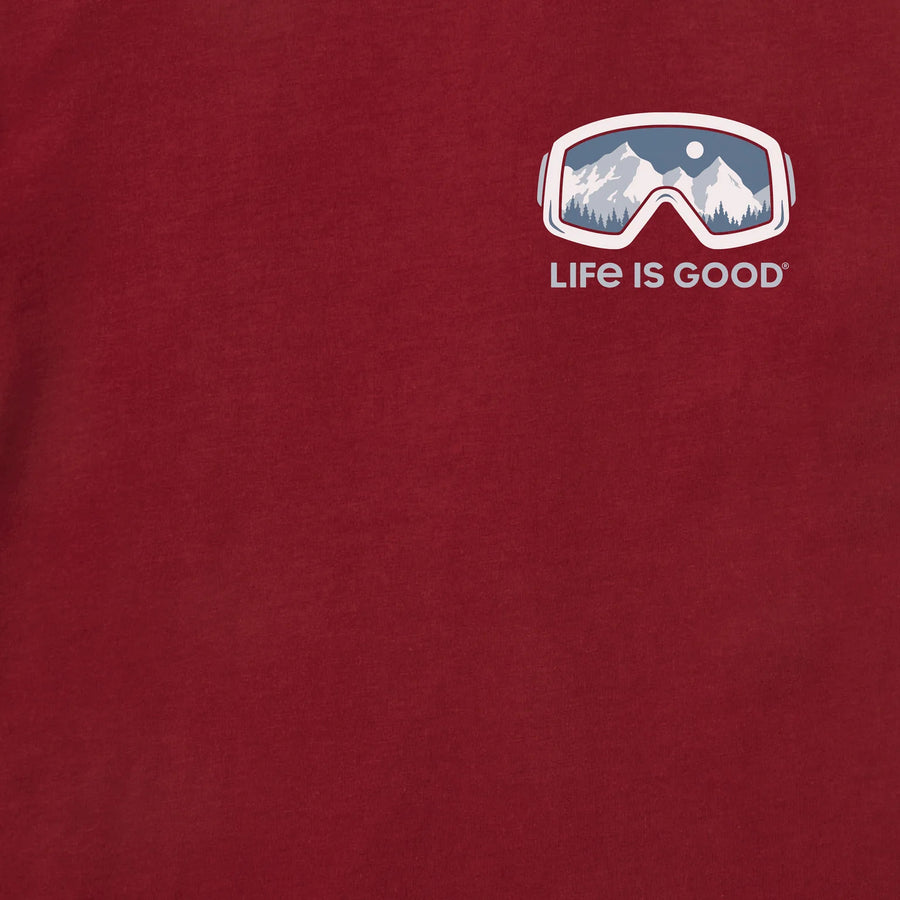 Life is Good Men's Ski Goggles Hat Long Sleeve Crusher Tee