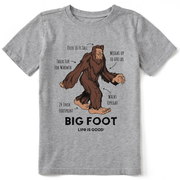 Life is Good Kids Big Foot Facts Crusher Tee