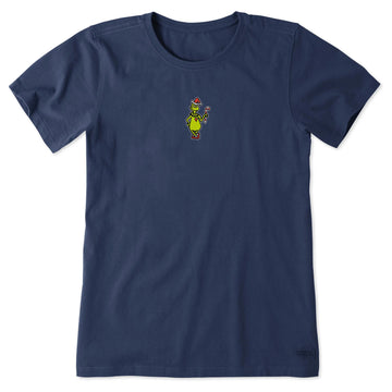 Life is Good Women's Mini Grinch Short Sleeve Crusher Tee