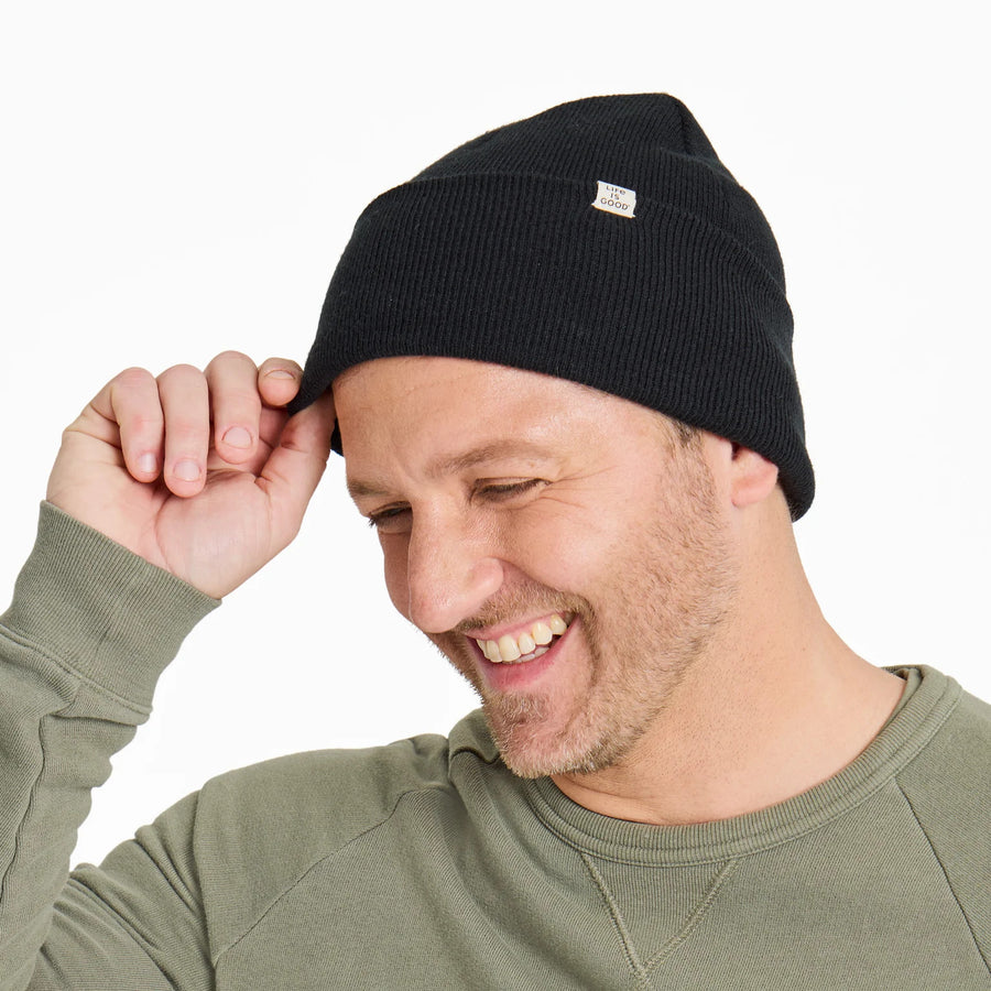 Life is Good Solid Cuff Beanie