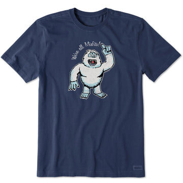 Life is Good Men's We're All Misfits Snow Monster Short Sleeve Crusher Tee