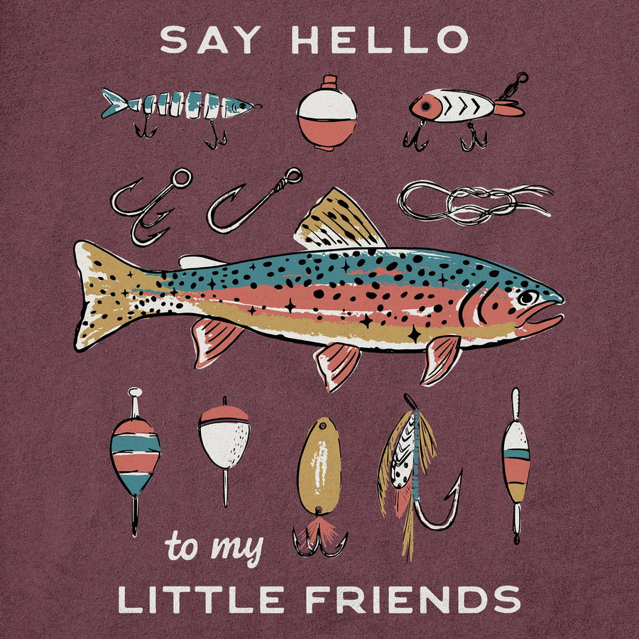 Life is Good Men's Little Fishing Friends Short Sleeve Crusher Tee