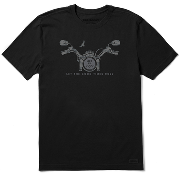 Life is Good Men's Motorcycle Camo Handlebars Crusher Lite Tee