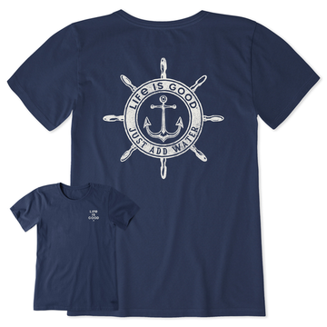 Life is Good Women's Just Add Water Anchor Compass Crusher Tee