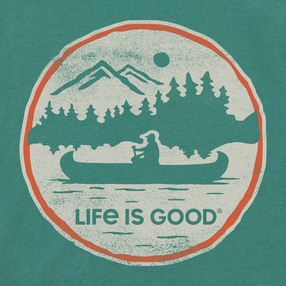 Life is Good Men's Canoe Coin Long Sleeve Crusher Tee