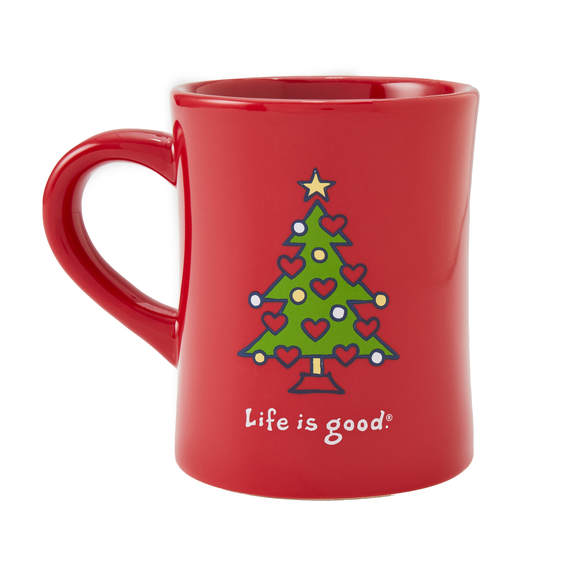 Life is Good Love Christmas Diner Mug