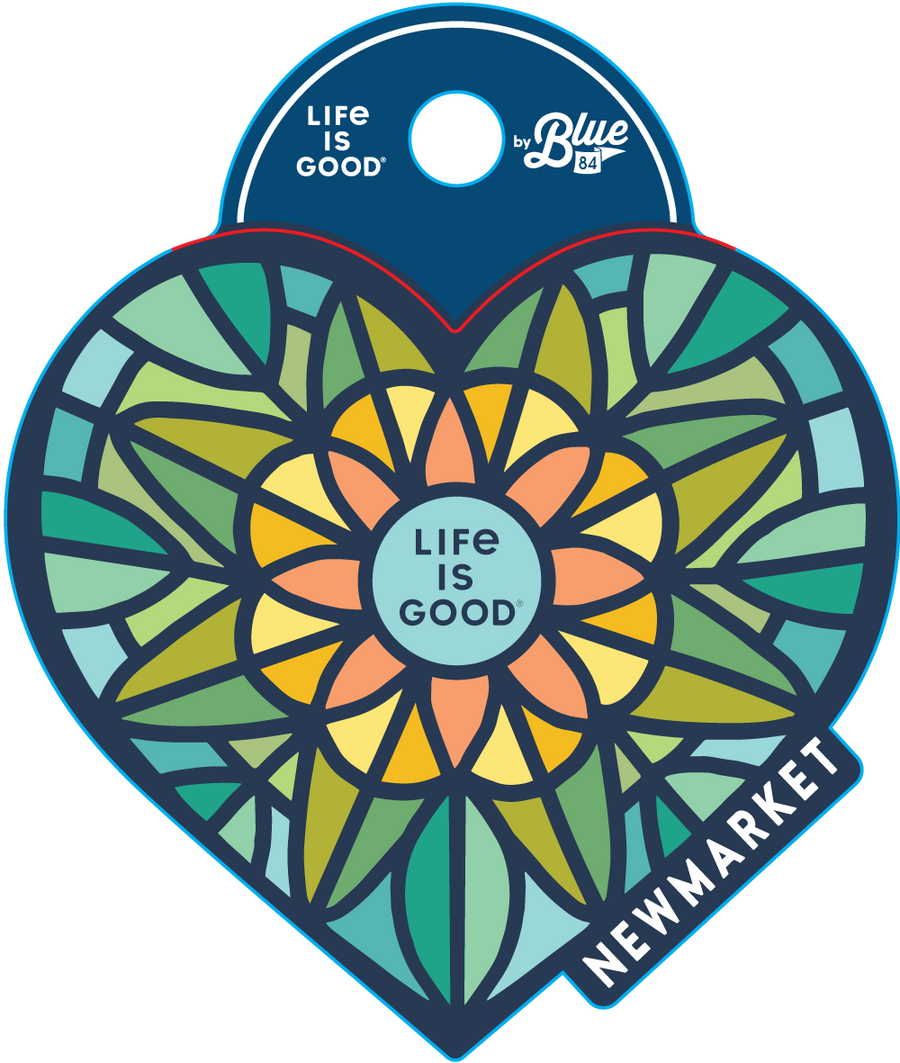 Life is Good Psychedelic Heart Die Cut Sticker