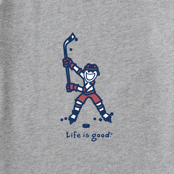 Life is Good Men's Jake Hockey Swing Long Sleeve Crusher Tee