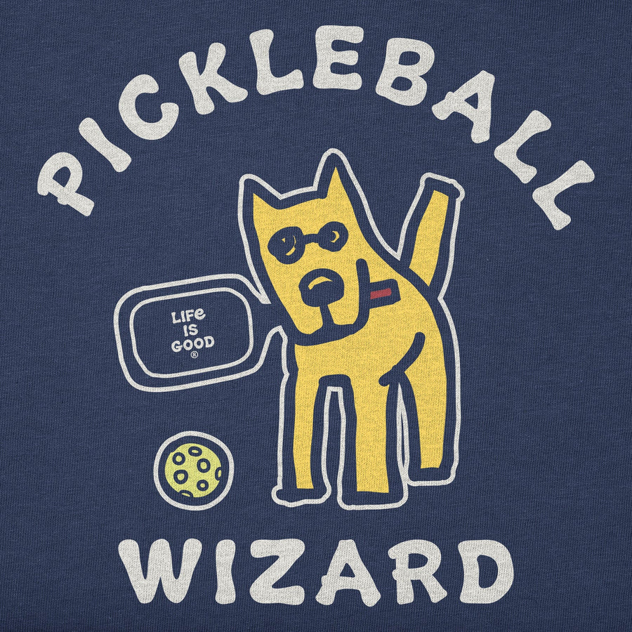 Life is Good Men's Rocket Pickleball Wizard Long Sleeve Crusher Tee
