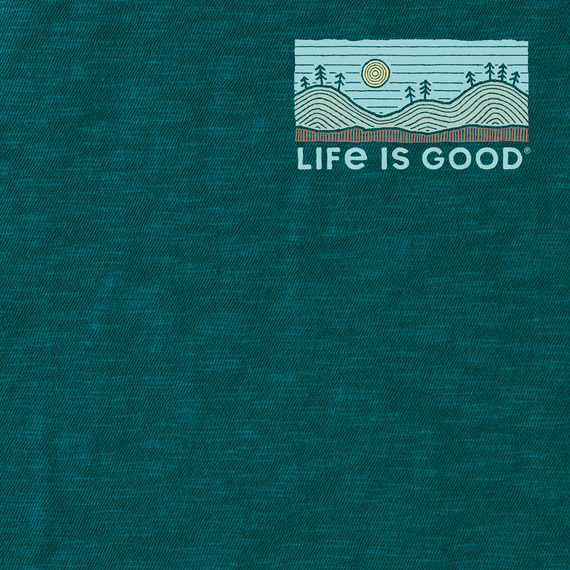 Life is Good Men's Woodblock Kayak Textured Slub Hoodie