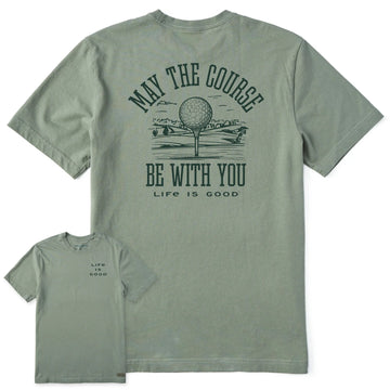 Life is Good Men's May the Course be Wixth You Golf Crusher Tee