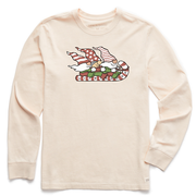 Life is Good Men's Gnome Toboggan Ride Long Sleeve Crusher Tee