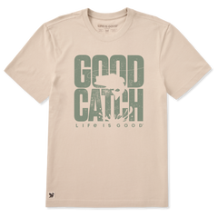 Life is Good Men's Good Catch Stack Crusher Lite Tee