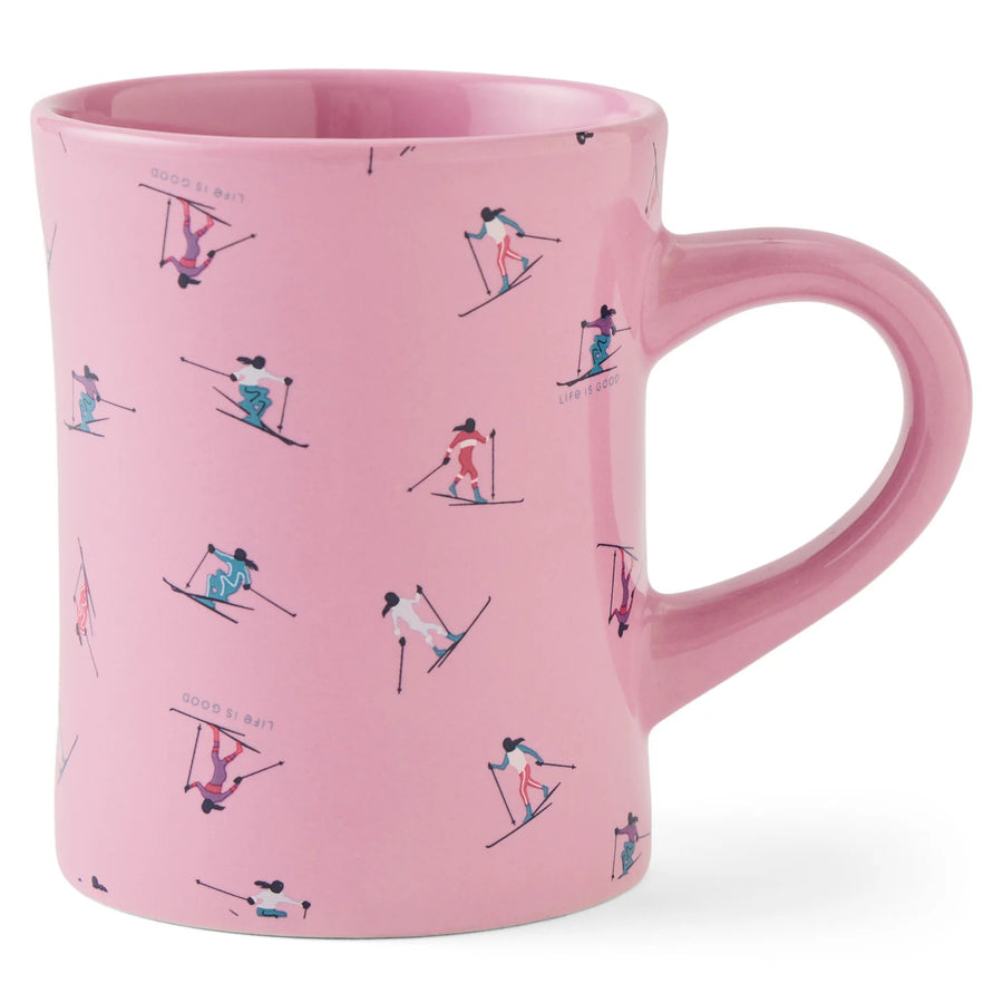 Life is Good Ski Ya Later Pattern Diner Mug