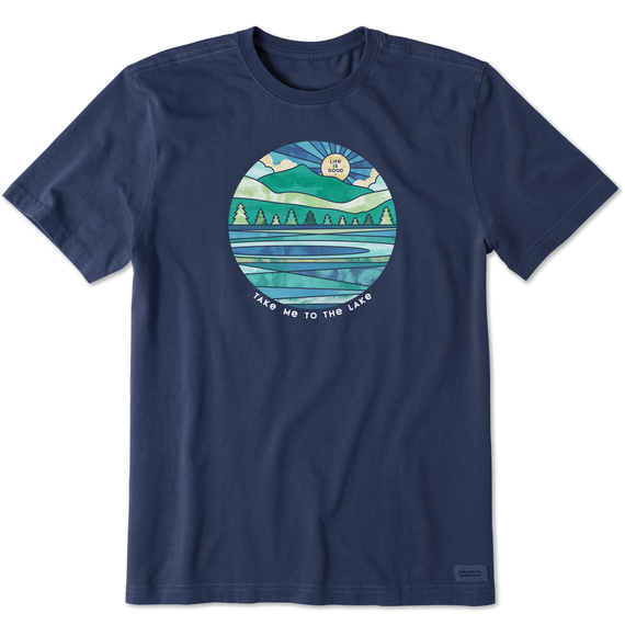 Life is Good Men's Washy Take Me To The Lake Crusher Tee