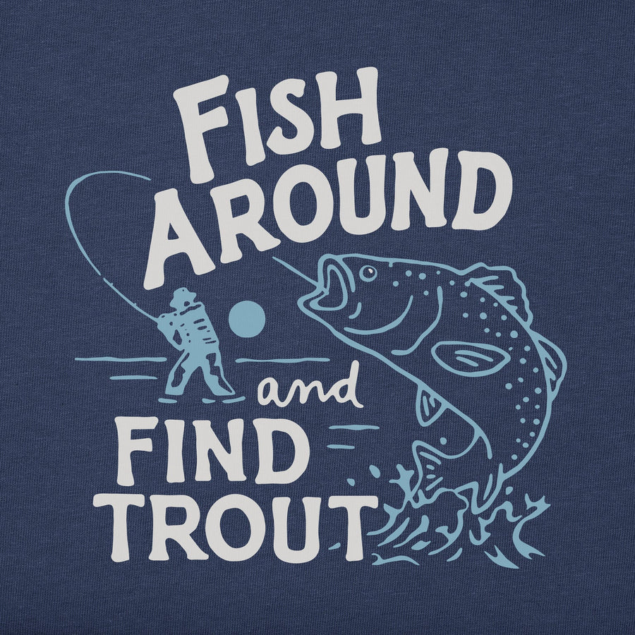 Life is Good Men's Fish Around and Find Out Long Sleeve Crusher Tee