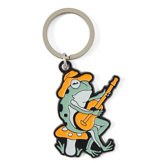 Life is Good Frog Guitar Kind Keychain