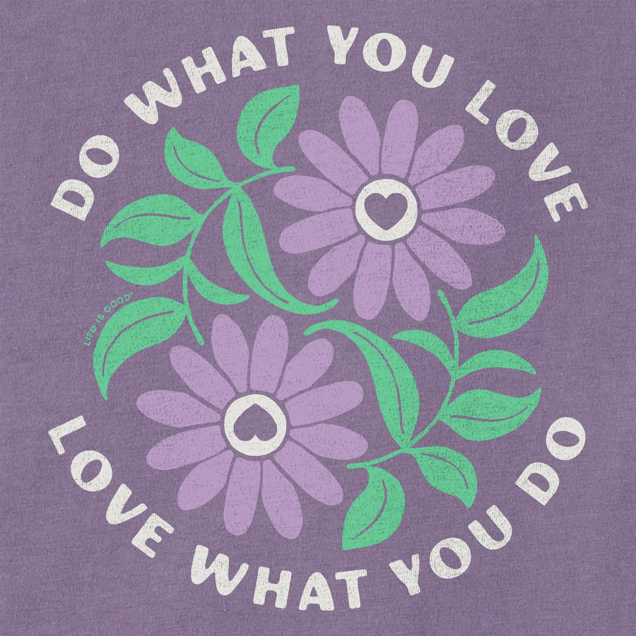 Life is Good Kids Do What You Love Yin Yang Flowers Long Sleeve Crusher Tee