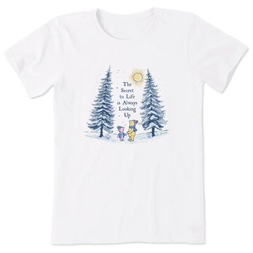 Life is Good Women's Looking Up Winnie & Piglet Crusher Tee