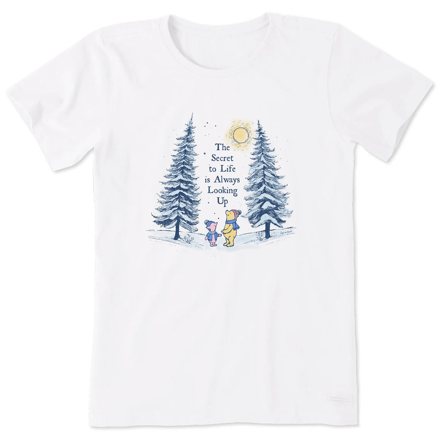 Life is Good Women's Looking Up Winnie & Piglet Crusher Tee